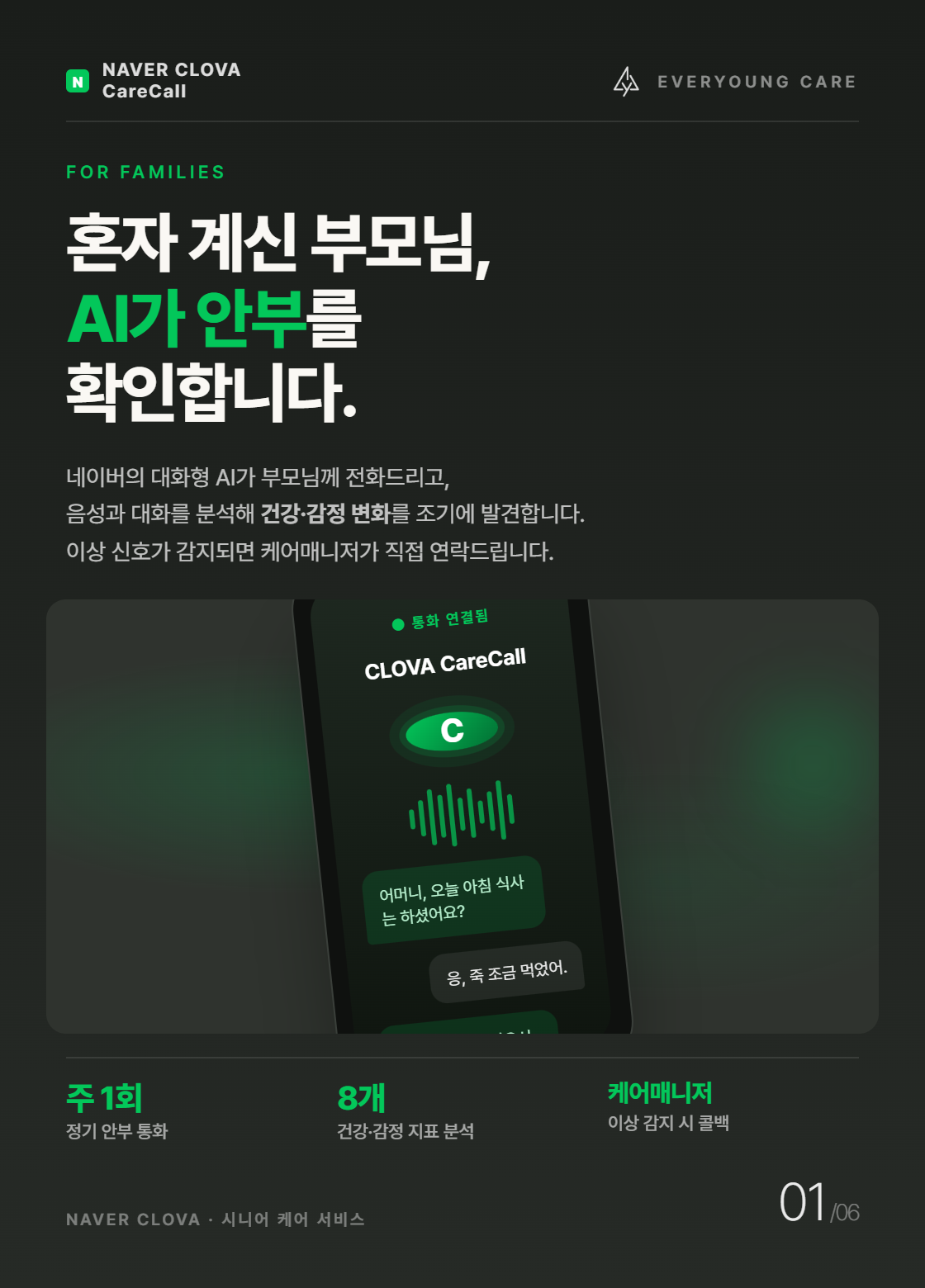 네이버가 제공하는 부모님 안부전화 서비스